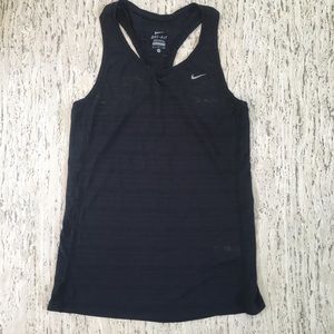 BLACK NIKE WORK OUT TANK TOP BURN OUT DRI FIT